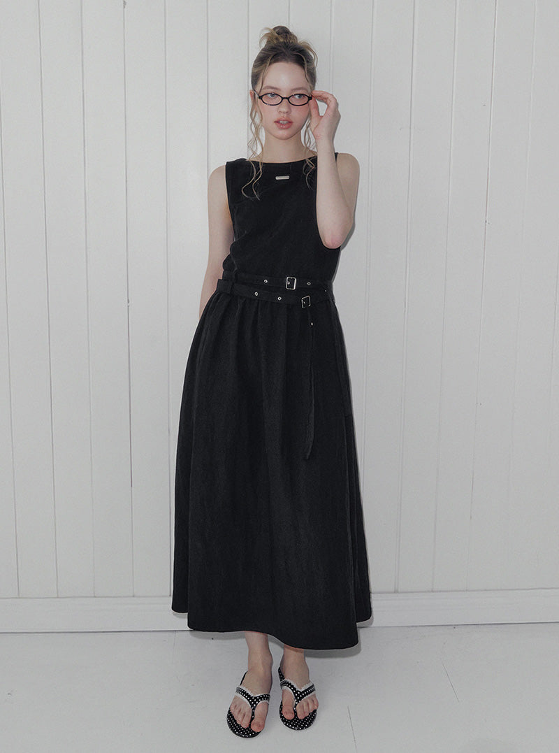 Niv double strap sleeveless long dress