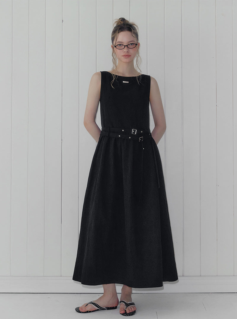 Niv double strap sleeveless long dress