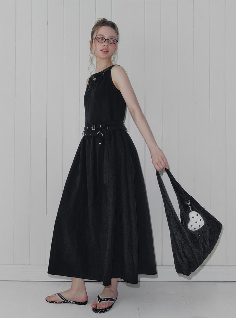 Niv double strap sleeveless long dress