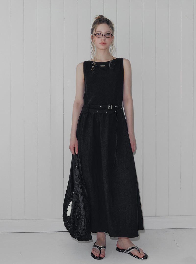 Niv double strap sleeveless long dress