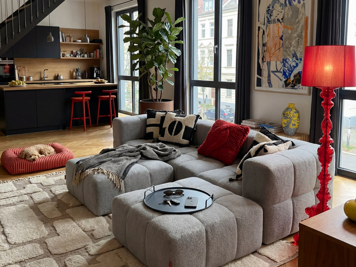 6-Piece Modular Sofa – Grey