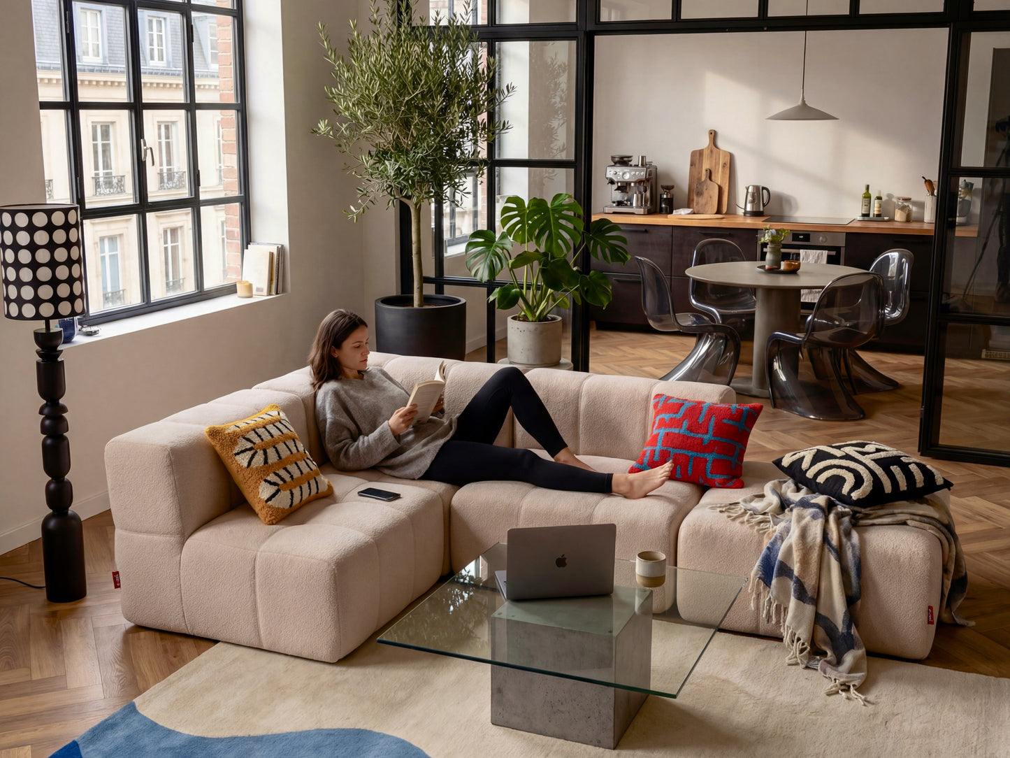 4-Piece Modular Sofa – Beige
