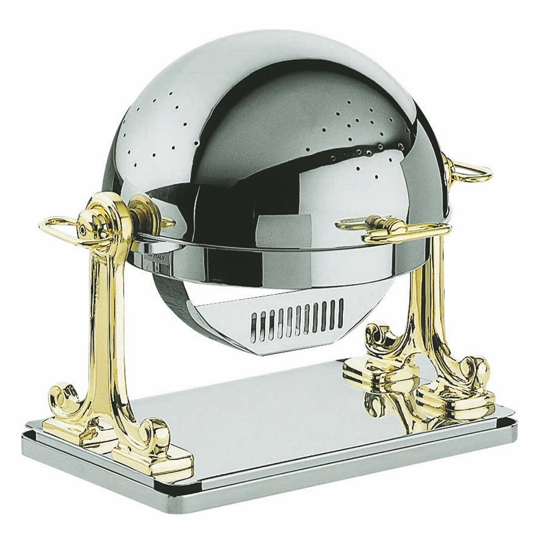 Mepra Round Chafing Dish With 180 Revolving Cover; Gala Dia: Outer: 15-3/4" Inner: 11-3/4", 5 Quarts SKU: '207089