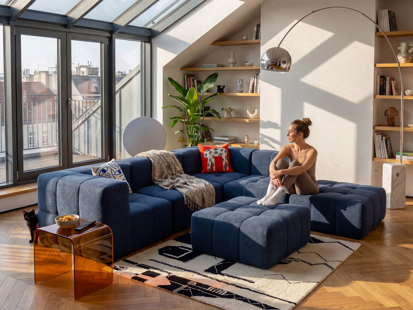 6-Piece Modular Sofa – Blue