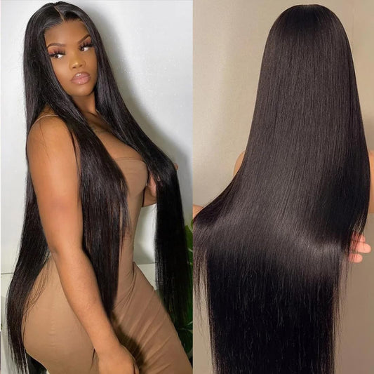 HUICHU 13x6 straight lace front wig human hair (32inch)