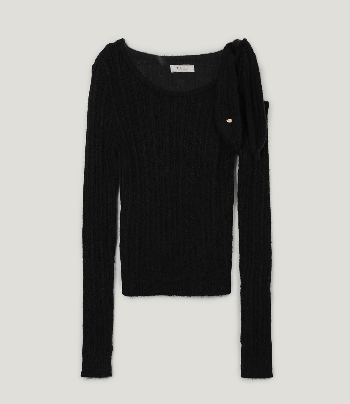 Bohe Shoulder Cut-Out Strap Knit Top