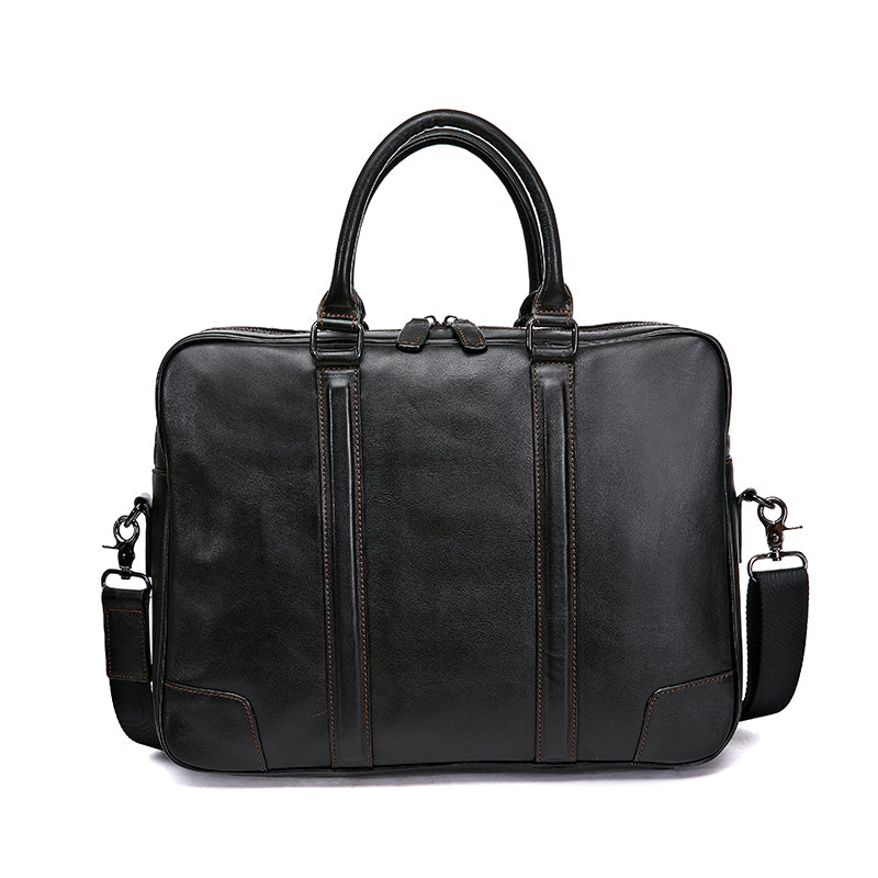 Vintage Calfskin Leather  Large Briefcase,Business  Laptop Cross Body Shoulder Bag