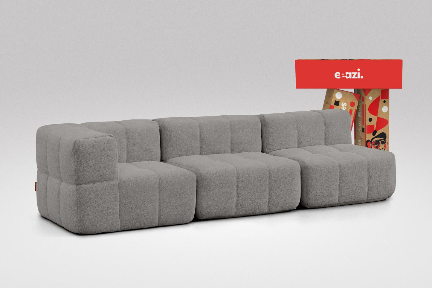 3-Piece Modular Sofa – Grey
