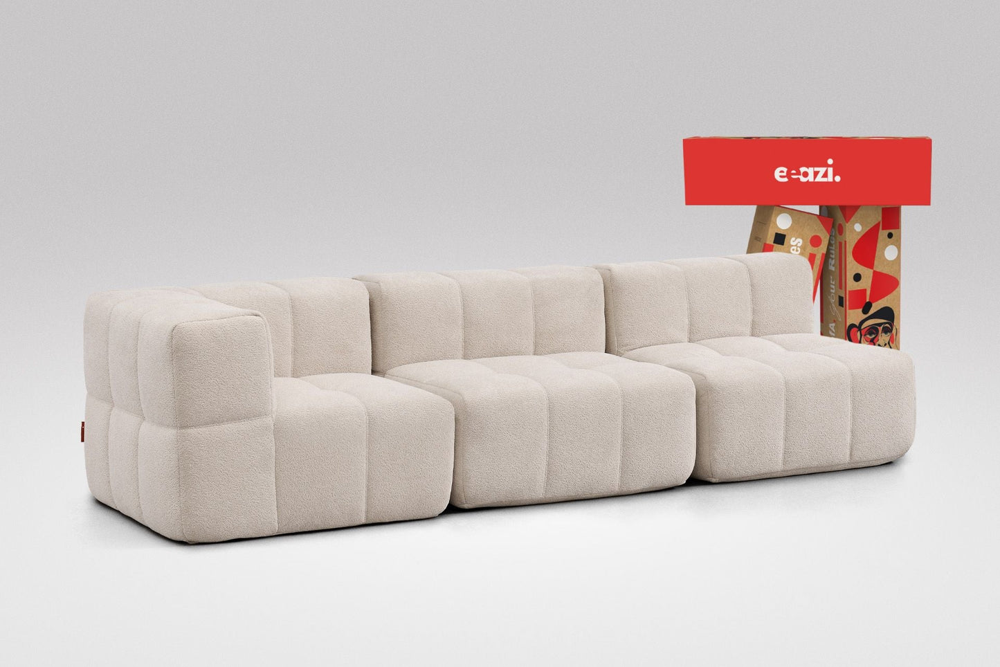 3-Piece Modular Sofa – Beige