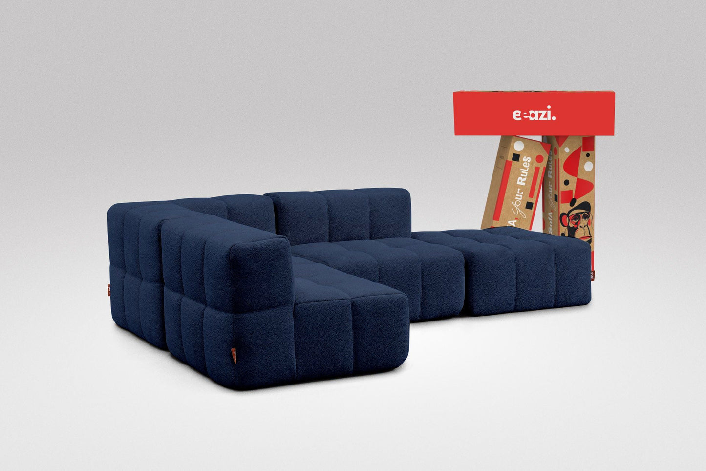 4-Piece Modular Sofa – Blue