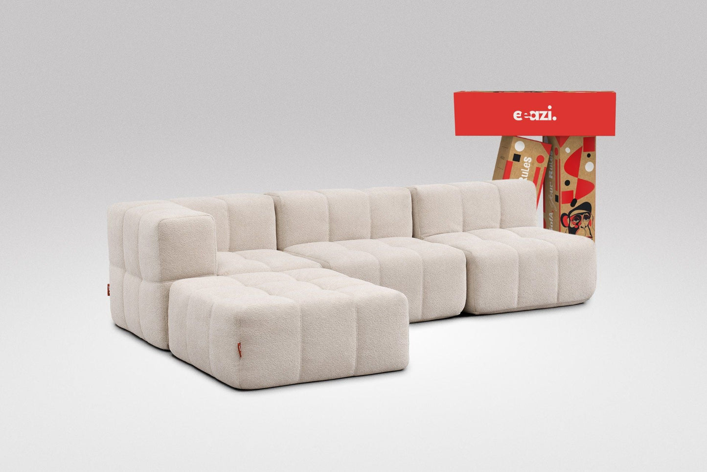 4-Piece Modular Sofa – Beige