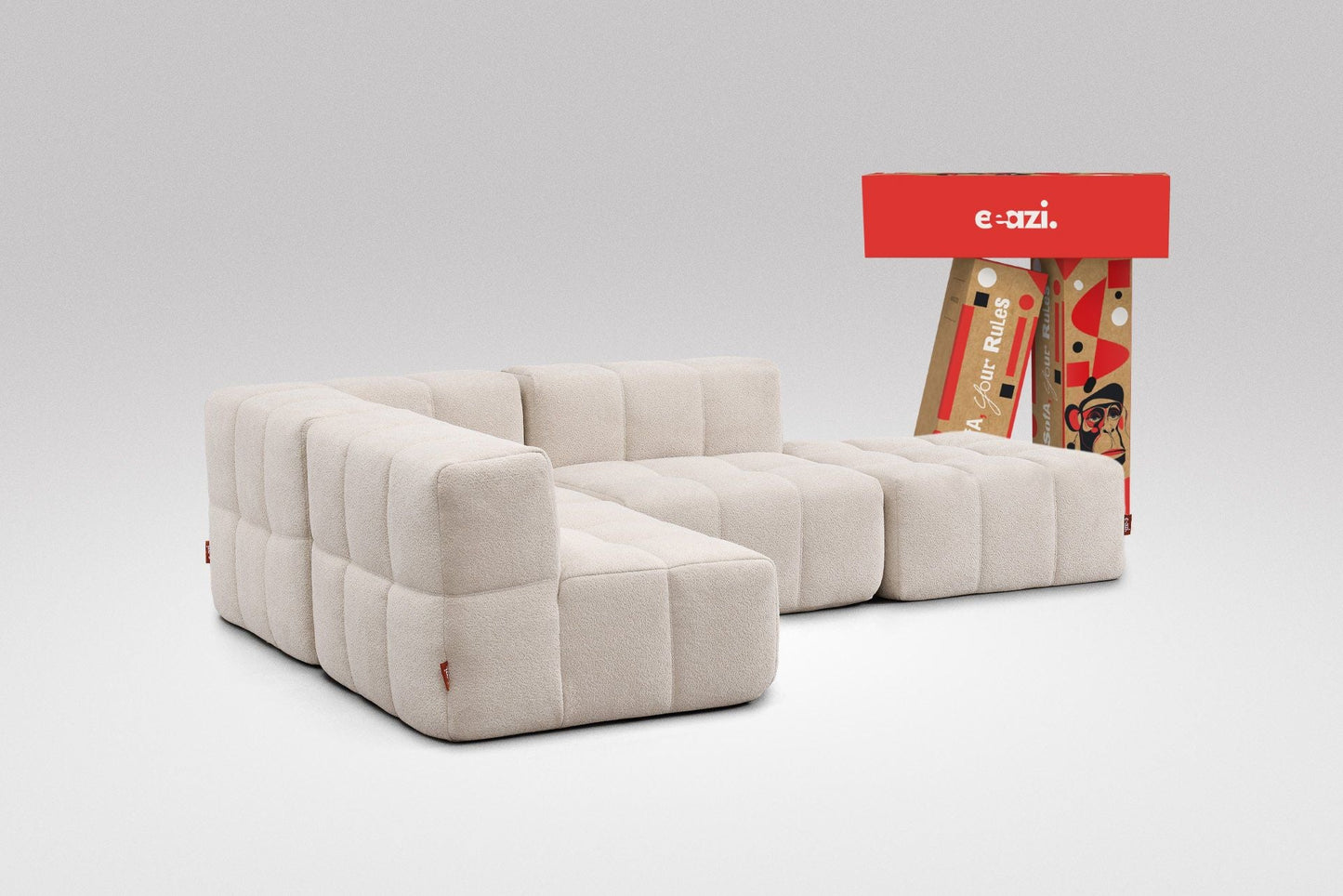 4-Piece Modular Sofa – Beige