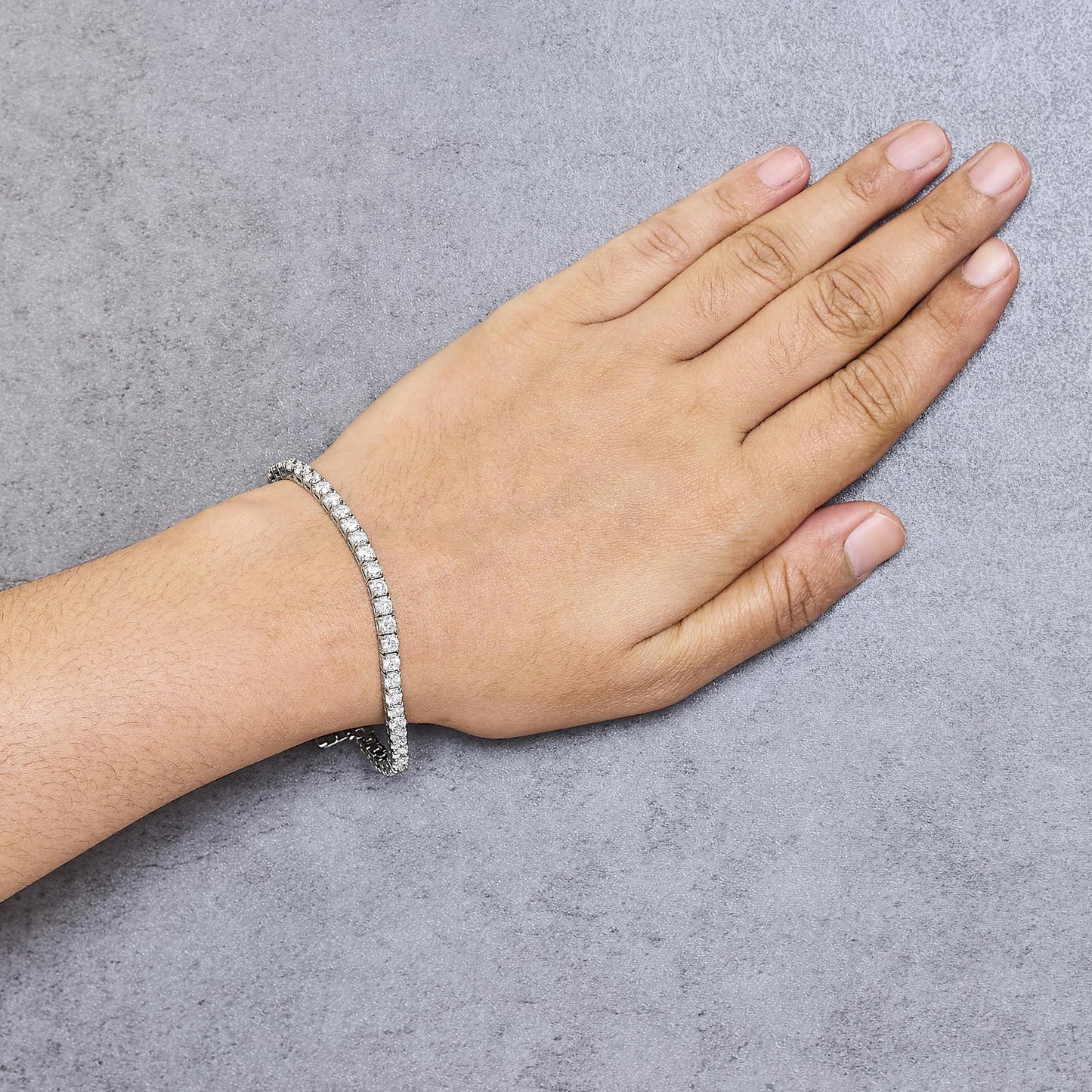 IGI Certified Diamond 14K White Gold Classic 7” Tennis Bracelet - Choice of Carat Weights