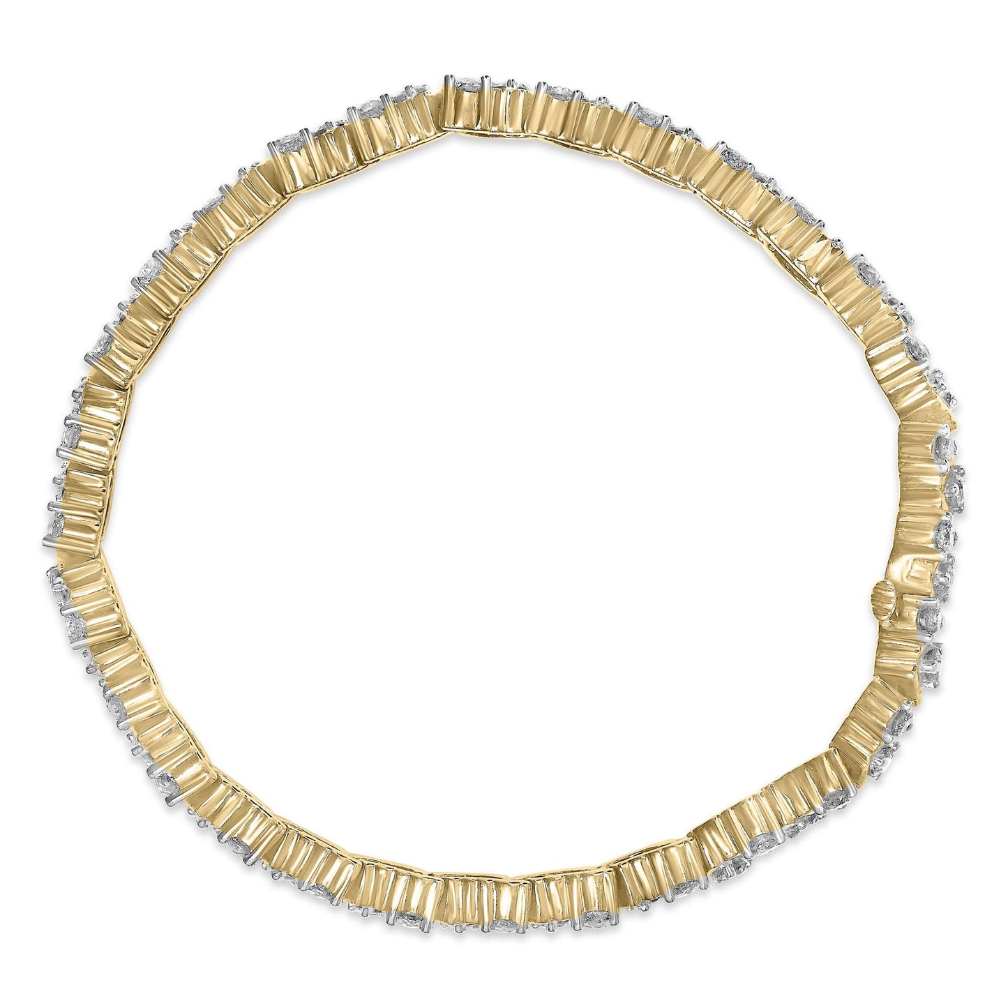 14K Yellow Gold Round-Cut Diamond Bracelet (4.00 cttw, H-I Color, I1-I2 Clarity)