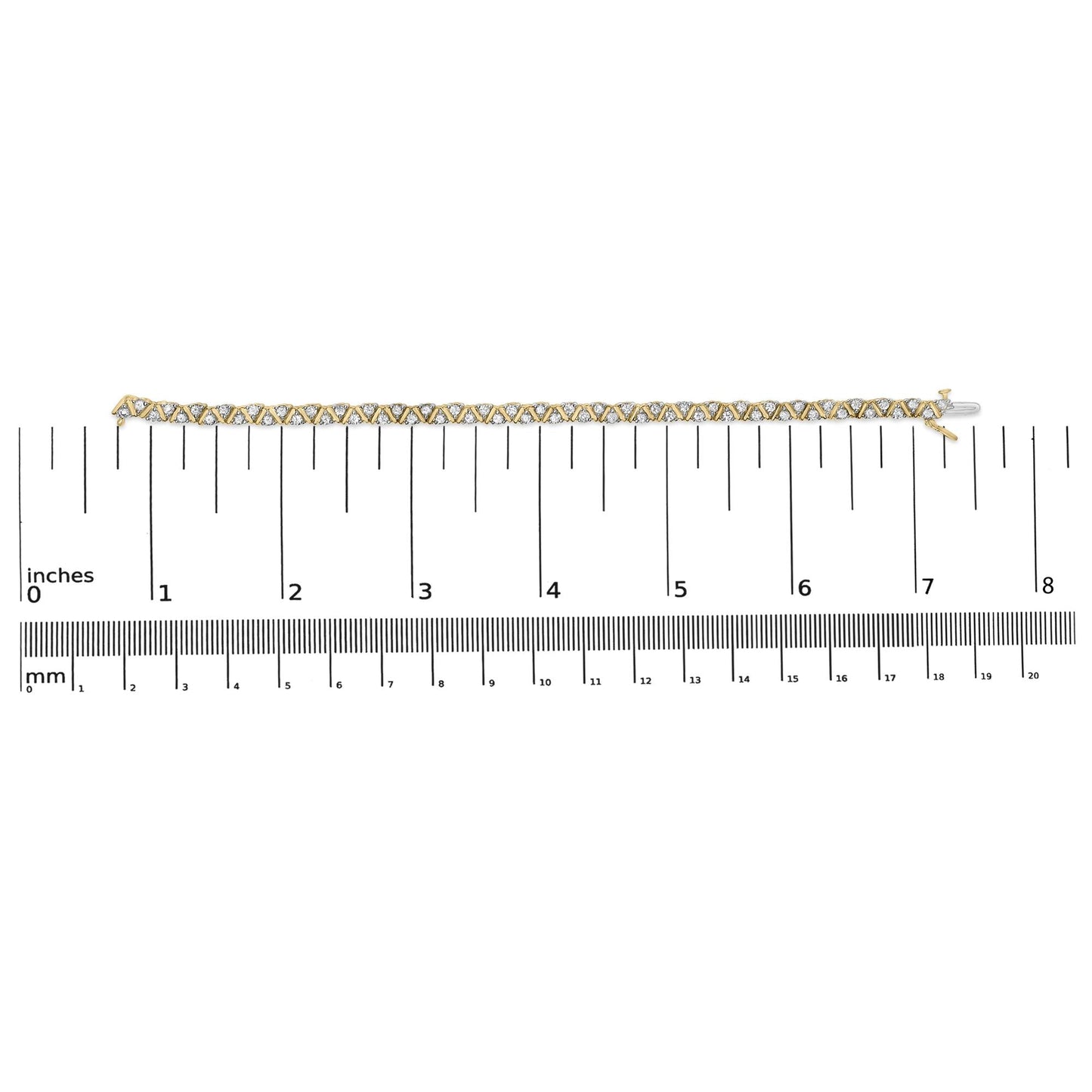 14K Yellow Gold Round-Cut Diamond Bracelet (4.00 cttw, H-I Color, I1-I2 Clarity)