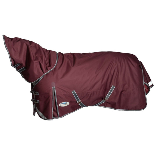 WeatherBeeta ComFiTec Plus Dynamic II Detach-A-Neck Medium Horse Blanket Maroon/Grey/White 84"
