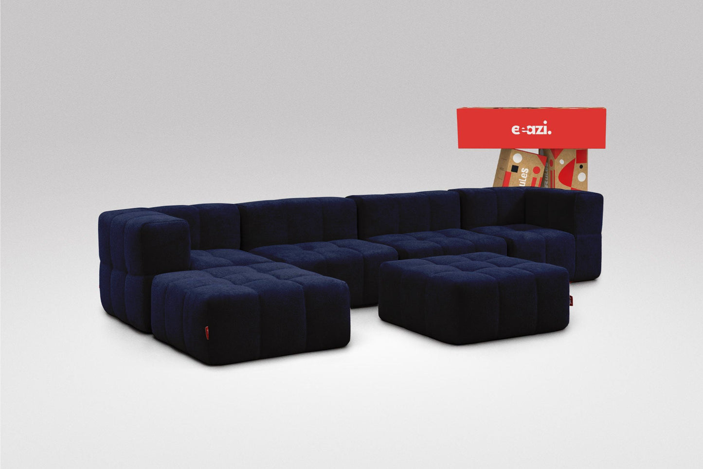 6-Piece Modular Sofa – Blue