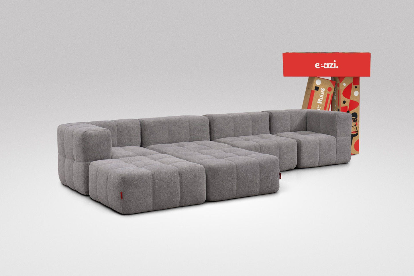 6-Piece Modular Sofa – Grey