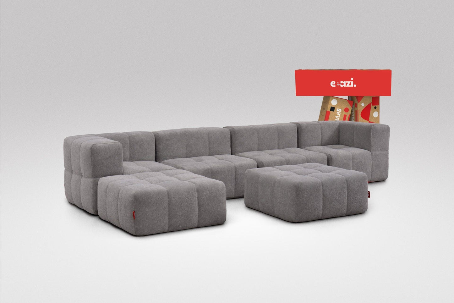 6-Piece Modular Sofa – Grey