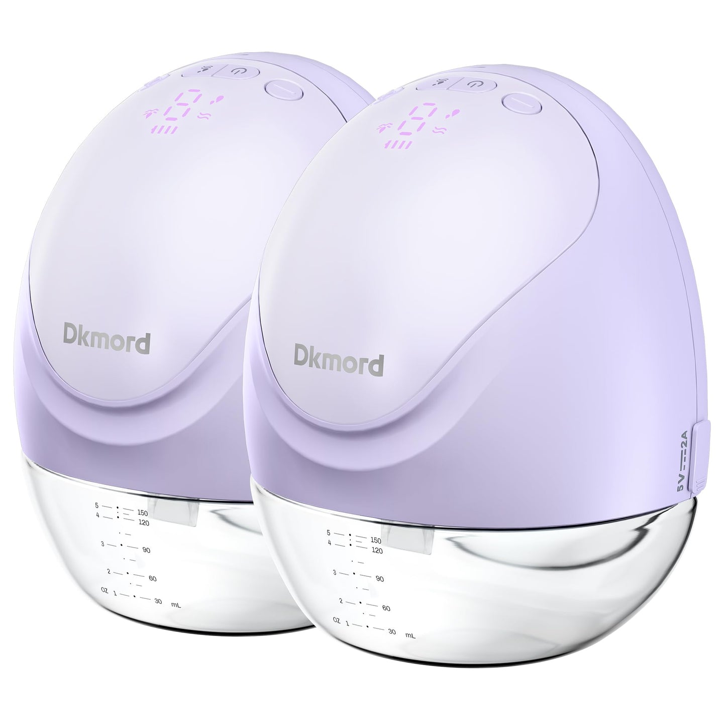 Dkmord Hands Free Breast Pump Wearable Pumps for Breastfeeding with 3 Modes 9 Levels Double Electric Breast Pump Portable Coreless Milk Extractor with LED Display (17/21/25MM)