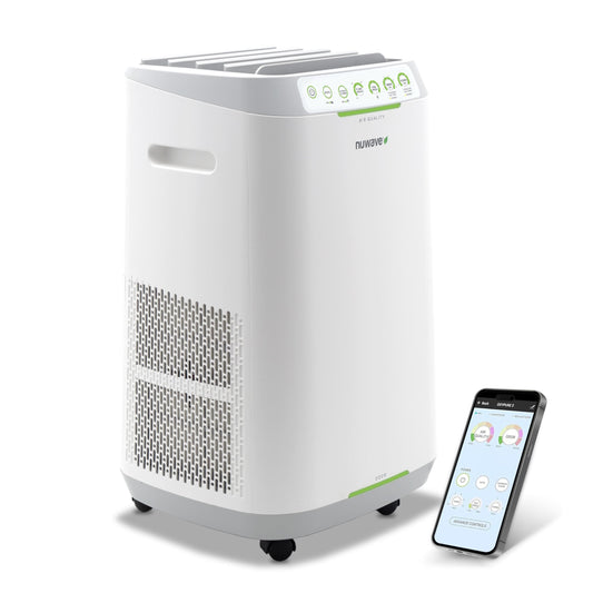 Nuwave Forever Smart Air Purifier for Home Never Replace Air Filter System Patented 7-Stage Filtration Cleans Large Room up to 2002 Sq Ft Adjustable Flow Panel Washable & Reusable Filters