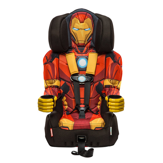 KidsEmbrace Marvel Iron Man 2-in-1 Forward-Facing Booster Car Seat LATCH | 5-Point Harness Booster 22-65lbs converts to Belt-Positioning Booster 40-100lbs | Adjustable