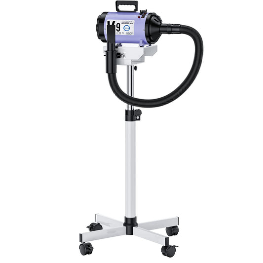 PetLife High Velocity 4.3HP Professional Pet Force Dryer with Variable Speed Heater and Grooming Stand