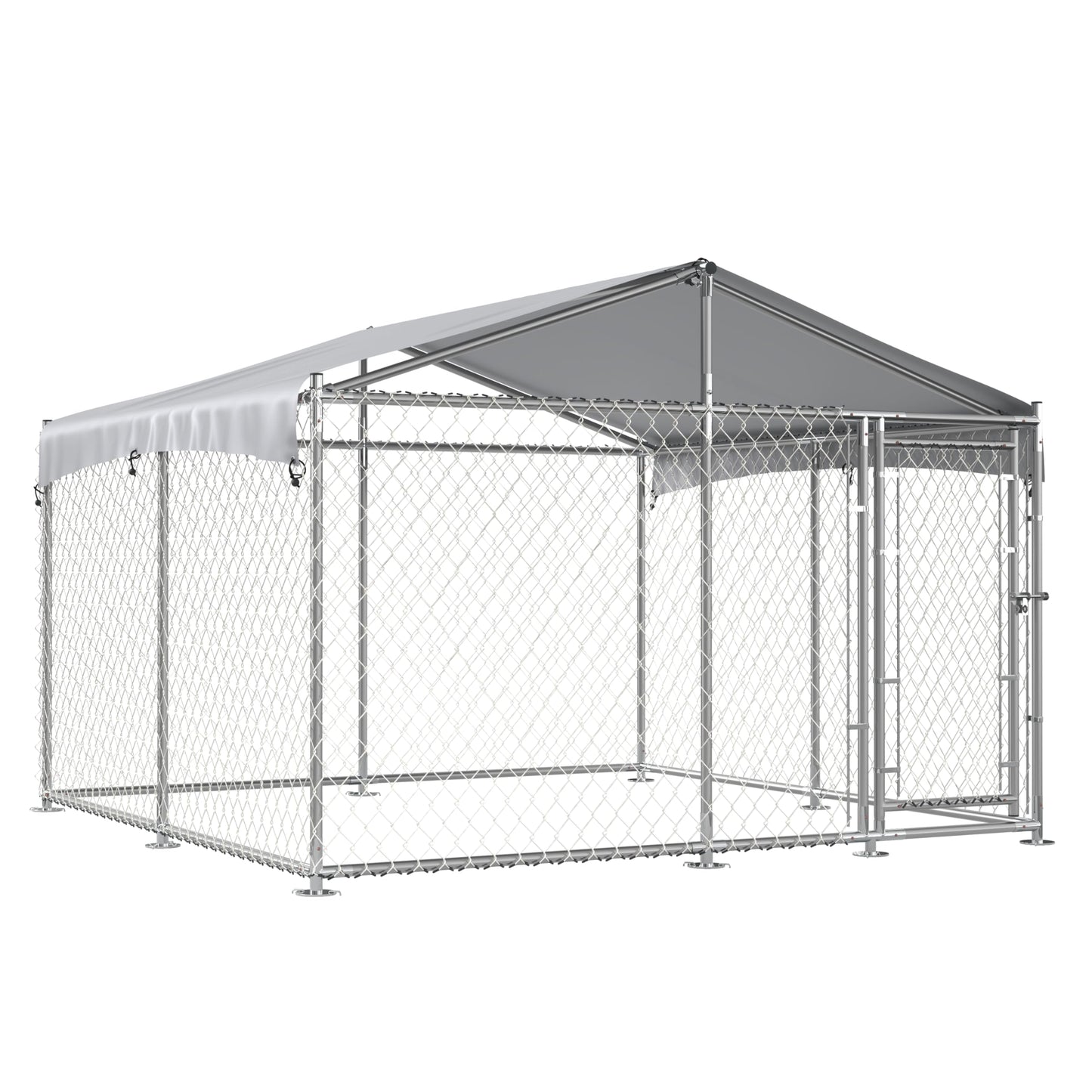 UDPATIO 10 x 10 x 7.5 Large Dog Kennel Outdoor Dog Kennel Dog Pen Enclosure with Waterproof and Anti-UV Roof Outside Dog House for Backyard