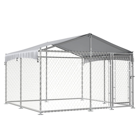 UDPATIO 10 x 10 x 7.5 Large Dog Kennel Outdoor Dog Kennel Dog Pen Enclosure with Waterproof and Anti-UV Roof Outside Dog House for Backyard
