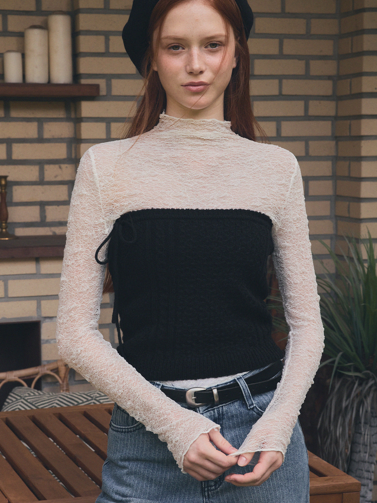 Mien Strap Knit Bustier