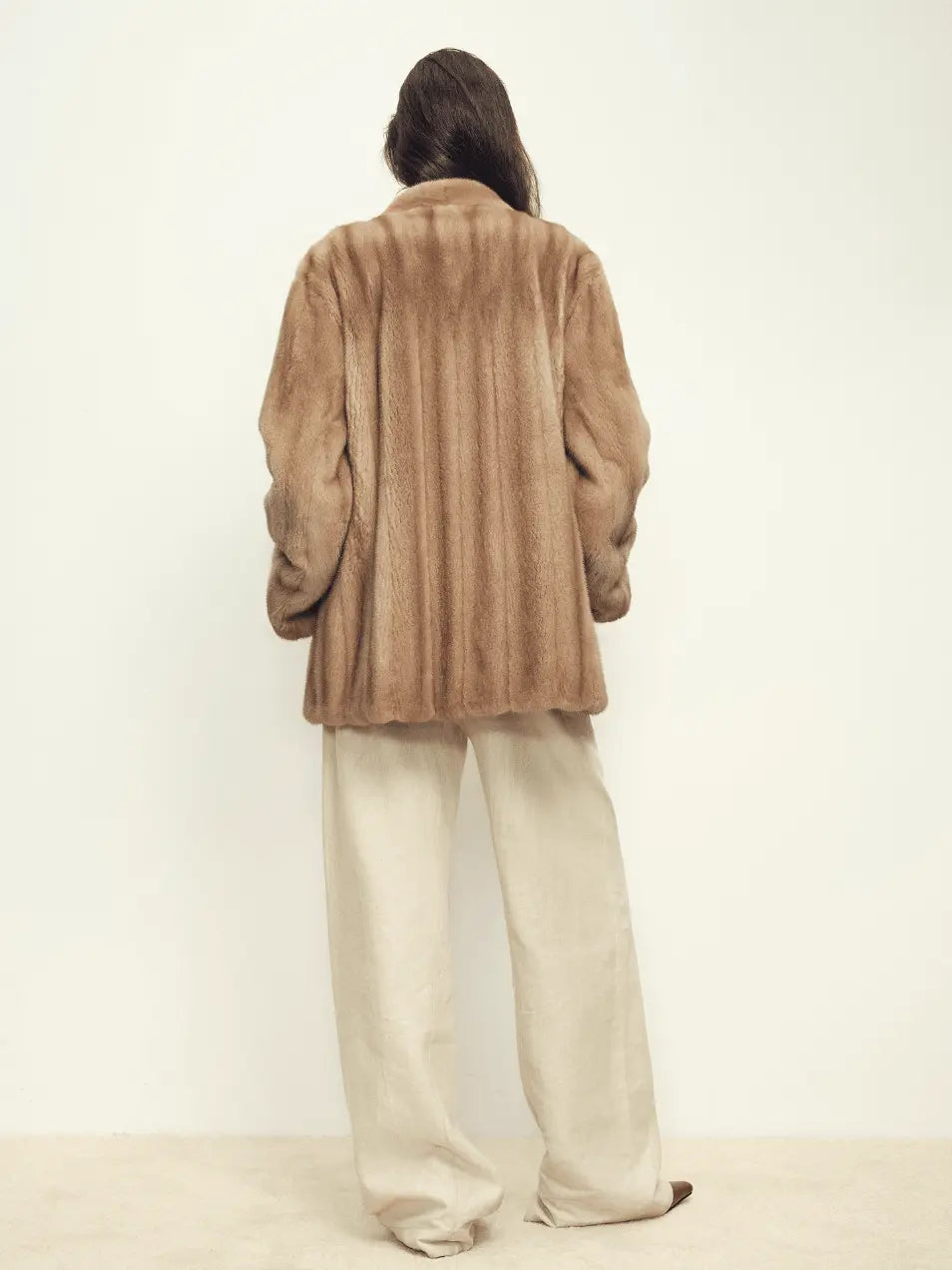 Firelady Fur Imported Kopenhagen Purple-Label Female Mink Full-Skin Woven V-Neck Fur Coat “Fairy Mountain Dew”