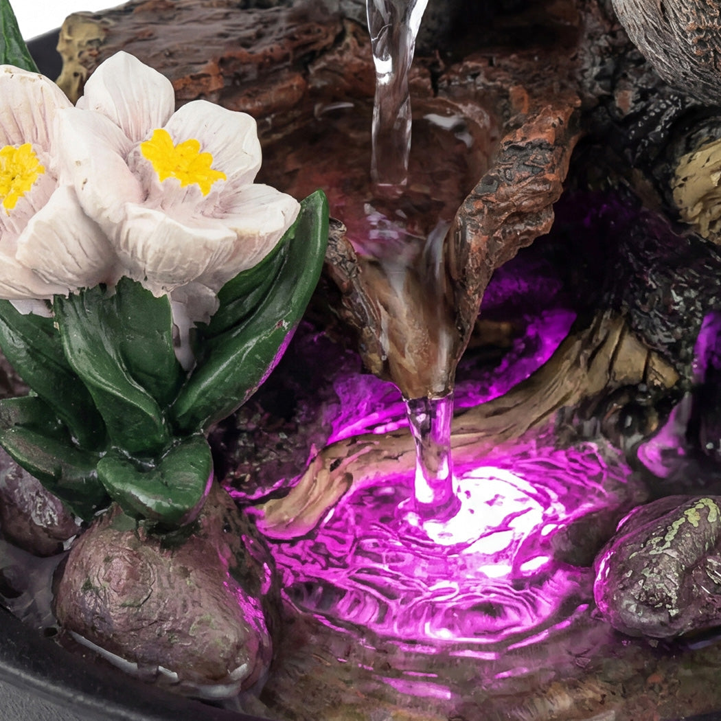 Spector Tabletop Water Fountain LED Colour Changing Bird Indoor Desktop AU Plug