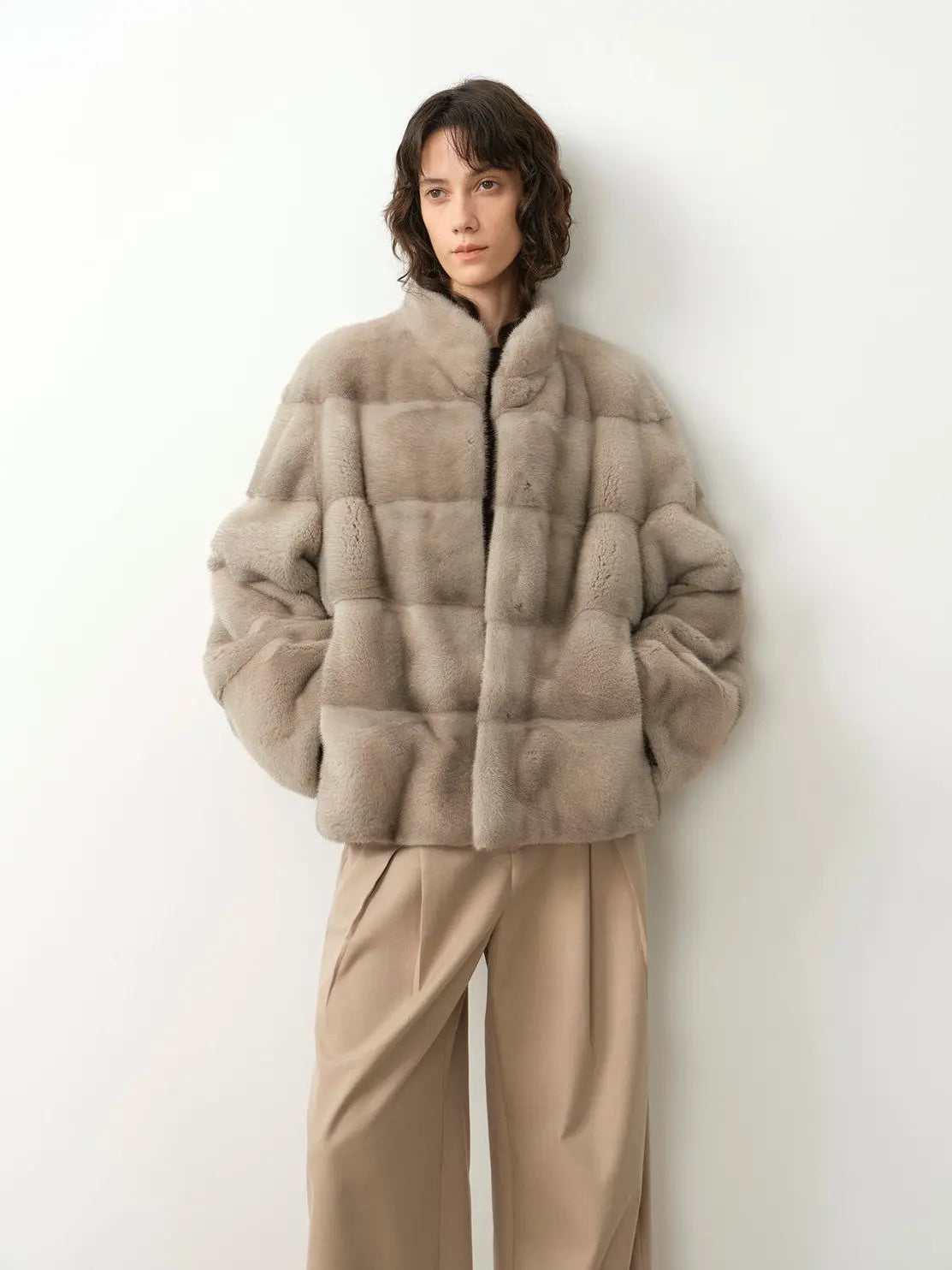Fireladyfur Women's Purple Label Mink Coat | Horizontal Spine Tailoring | Mink Fur Outerwear“Legacy Mink”