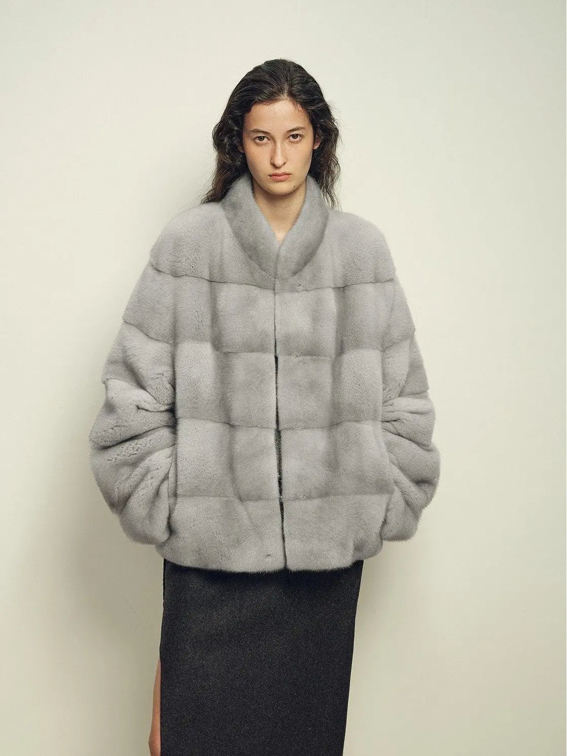 Fireladyfur Women's Purple Label Mink Coat | Horizontal Spine Tailoring | Mink Fur Outerwear“Legacy Mink”