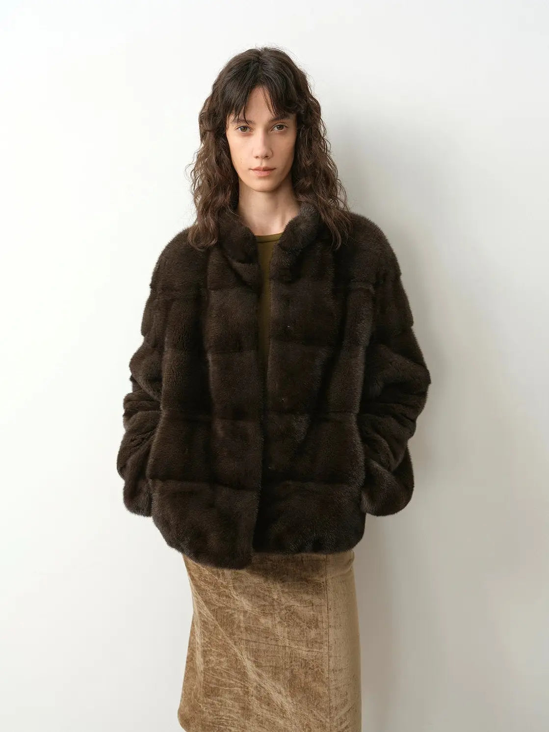 Fireladyfur Women's Purple Label Mink Coat | Horizontal Spine Tailoring | Mink Fur Outerwear“Legacy Mink”