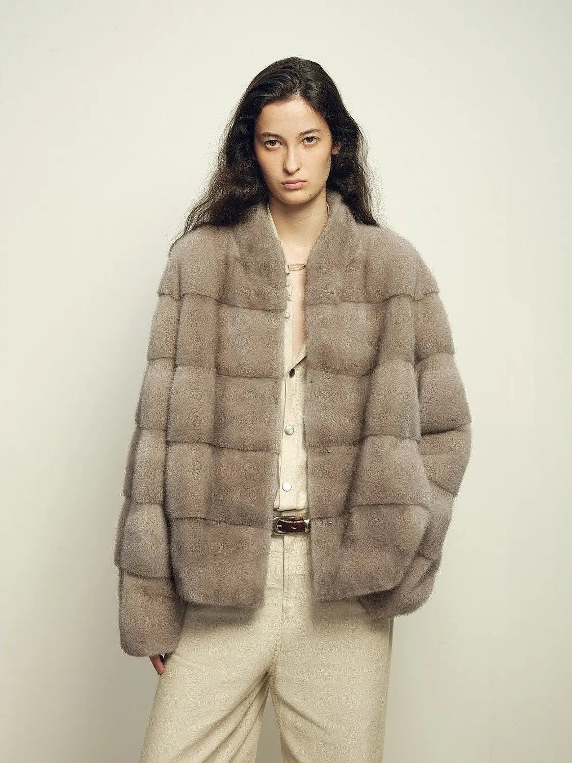 Fireladyfur Women's Purple Label Mink Coat | Horizontal Spine Tailoring | Mink Fur Outerwear“Legacy Mink”