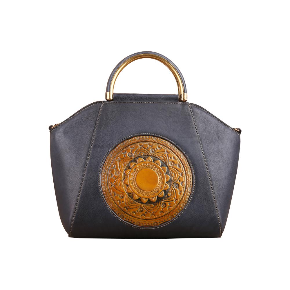 Rossie Viren Women's  Women Vintage Leather Handbag Shoulder Purse Satchel Tote Crossbody Bag